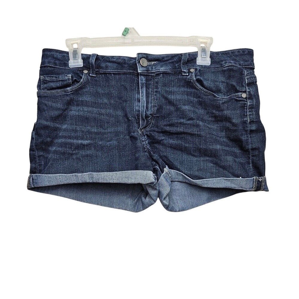 Paige Jimmy Jimmy Short Cuffed Denim Jean Shorts Dark Wash Stretch Women's 30